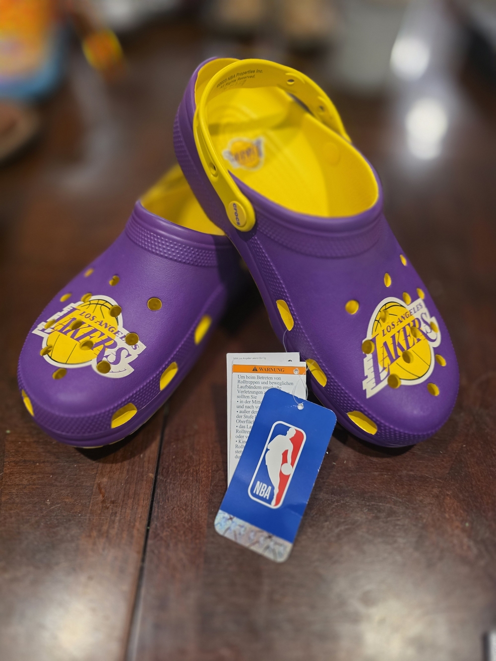 CROCS Los Angeles Lakers Purple and Yellow Classic Clog